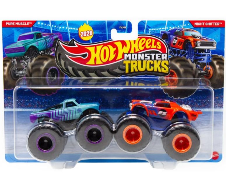 ホットウィール 異類異形貨物自動車 Hot Wheels Monster Trucks 2-Pack [Pure Muscle \u0026 Night Shifter] New for 2026! 1:64 Scale Diecast Toy Vehicles 【並行輸入品】