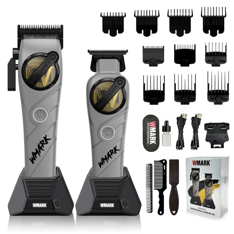 ペットバリカン WMARK Hair Clippers for Men Professional Barber Clippers and Trimmers Set Cordless Hair Clippers for Hair Cutting, High Speed, Rechargeable, Powder Metallurgy DLC Ceramic Fade NG-8613 KIT (Gray) 【並行輸入品】｜MJ-MARKET