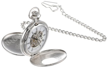 チャールズヒューバート Charles-Hubert, Paris 懐中時計 ポケット チェーン ウォッチ ホワイト 3564 【並行輸入品】