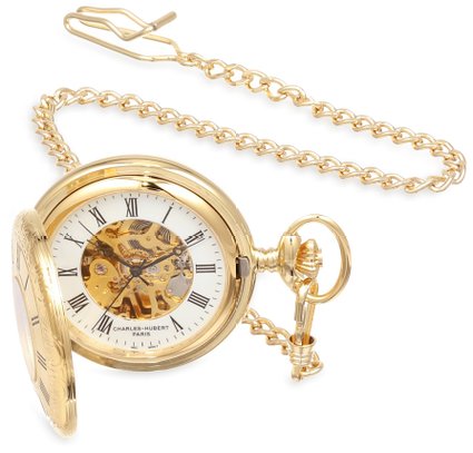 チャールズヒューバート Charles-Hubert, Paris 懐中時計 ポケット ウォッチ ホワイト 3558 【並行輸入品】