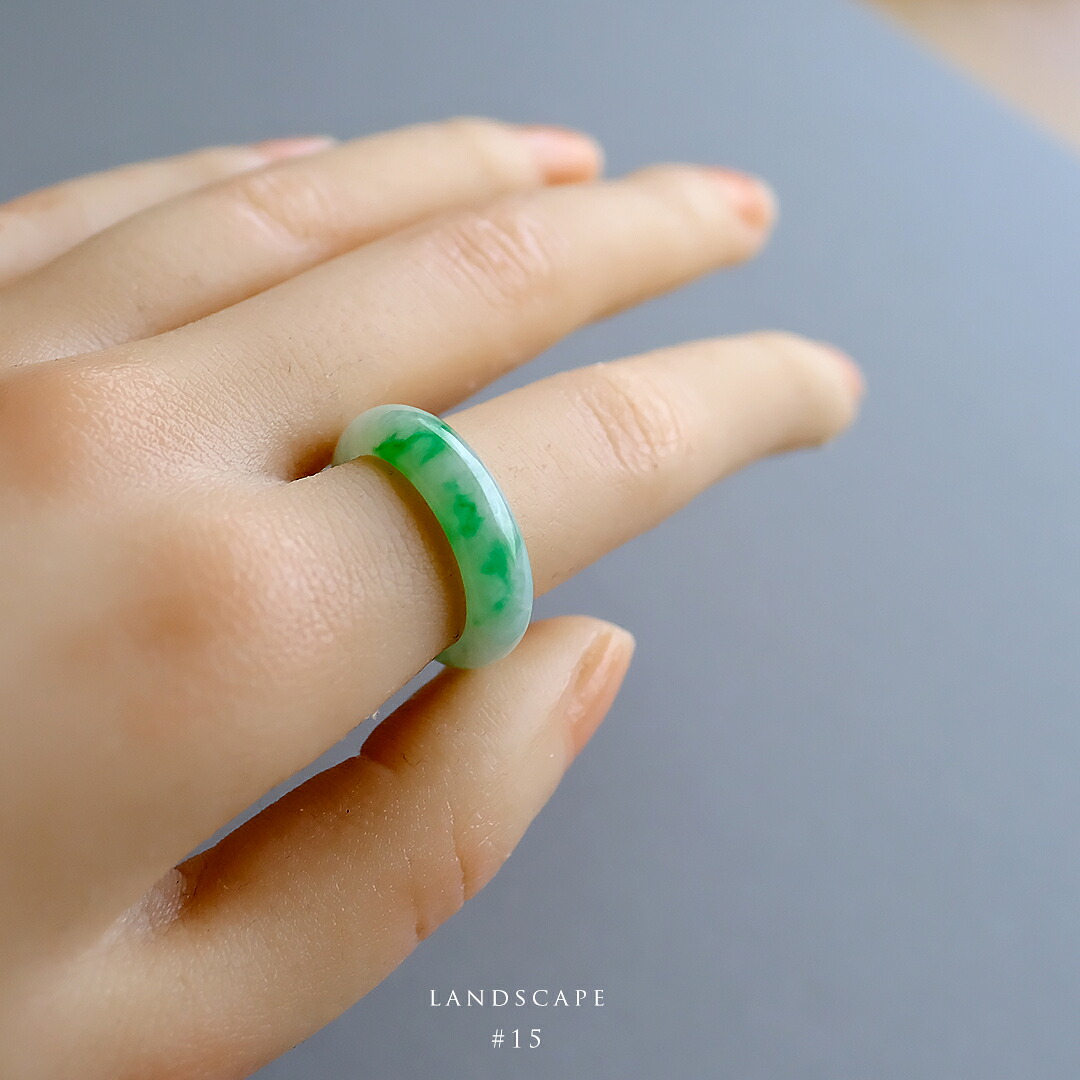 楽天市場】【無処理A貨／鑑別書無料】天然本翡翠 リング 11号