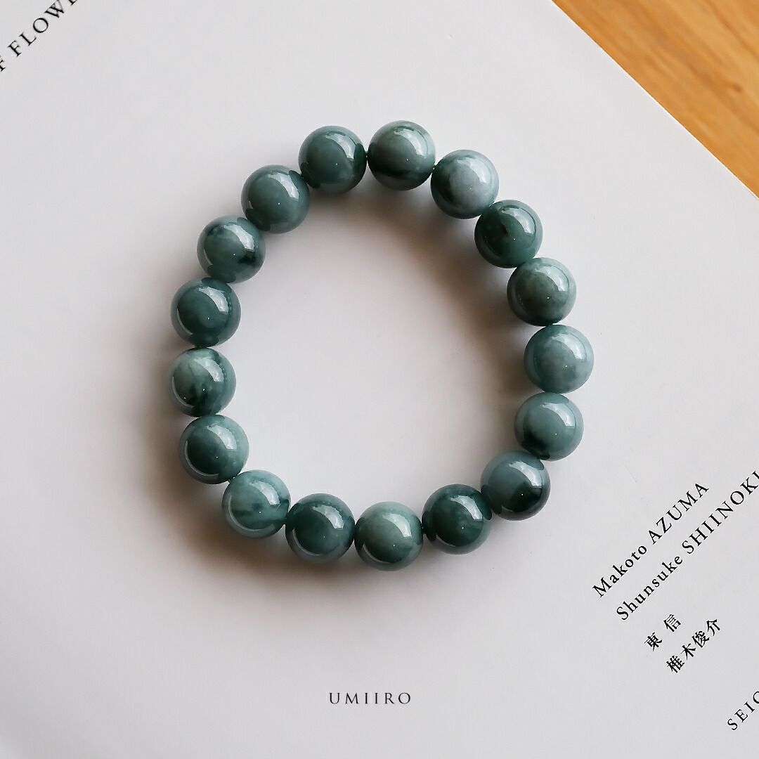 楽天市場】翡翠(ヒスイ) 丸玉ブレスレット『OCEAN』（グアテマラ