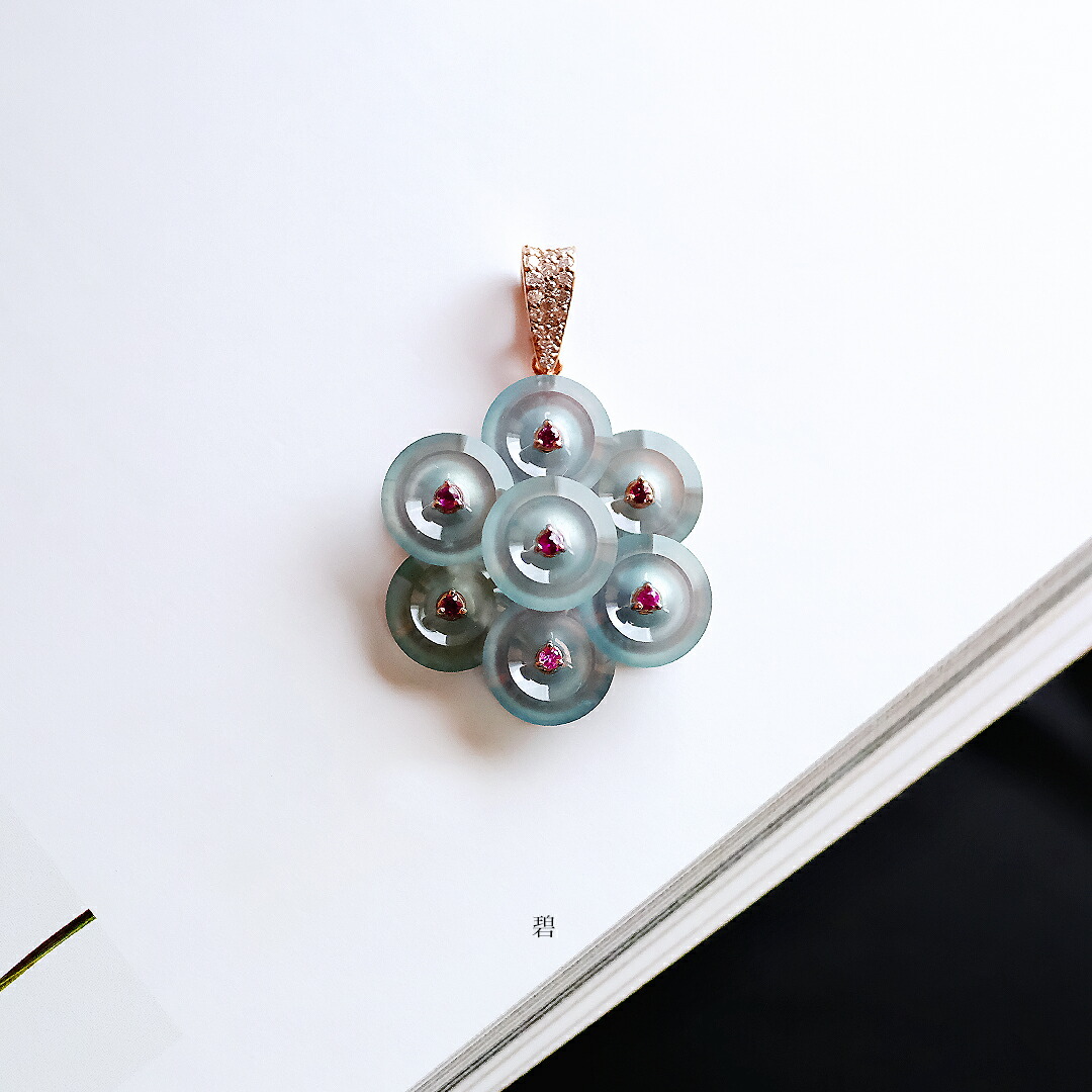 楽天市場】翡翠 約20mm ペンダントトップ PT900 プラチナ ダイヤモンド