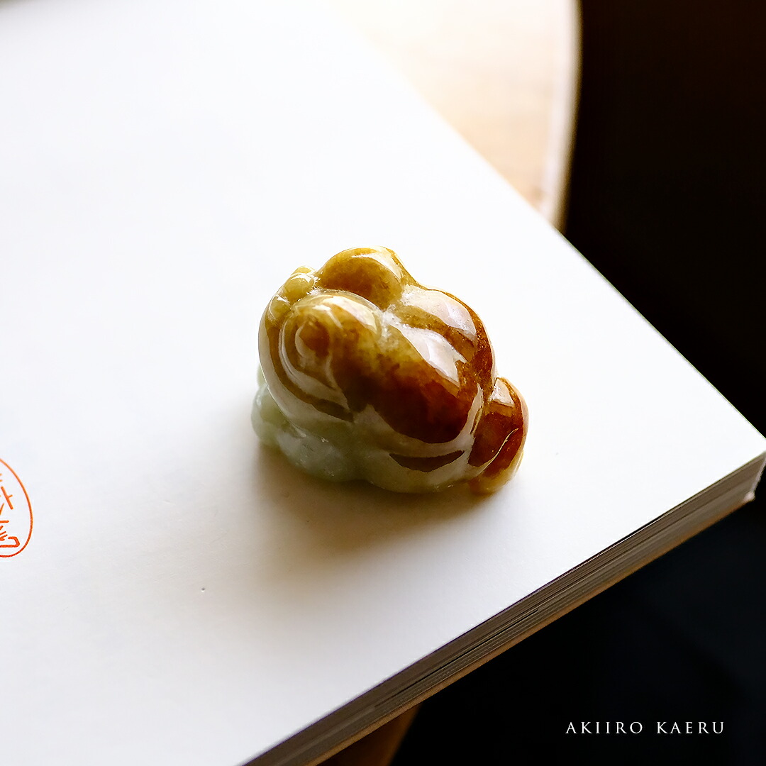 楽天市場】ミャンマー翡翠 カエル ルース 天然石 7月誕生石 IKH02