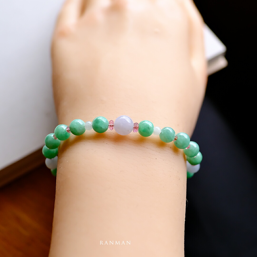 楽天市場】【 5月誕生石 】ラベンダー 翡翠 ブレスレット 8.5mm
