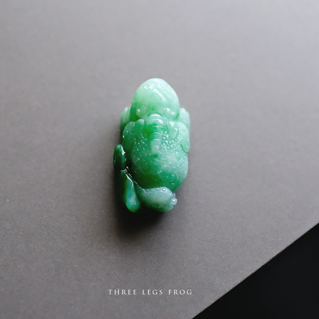 楽天市場】ミャンマー翡翠 カエル ルース 天然石 7月誕生石 IKH02