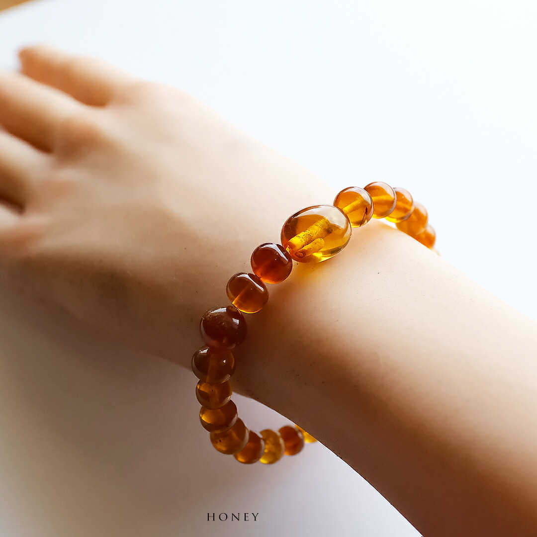 楽天市場】【特典あり】天然琥珀ブレスレット[琥珀 ブレスレット