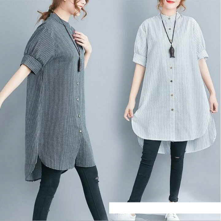 シャツ ブラウス レディース 水玉 ドット柄 シフォン 半袖 ドルマンスリーブ ゆったりトップス シンプル シャツ カジュアル 夏新作 cj-fh-apr15_0.jpg