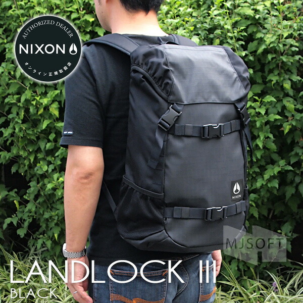 Nixon Landlock Black Macbook 対応 Backpack ニクソン Iii プロテクター メンズ パソコンバッグ ランドロック デイパック 送料無料 沖縄は 900円 C2813 000 レディース リュック 通学 Mjsoftat サイドファスナーから簡単にアクセスできるpc対応バックパック