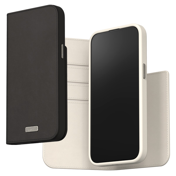 iphone 15 pro max 手帳型ケース ケース マグネット magsafe ケース 衝撃 カード ウォレットケース 着脱可能 マグセーフ マグネット式 モシ moshi Overture for iPhone 15 Pro Max 落下防止 防汚 傷がつきにくい 耐衝撃 金属製 レンズガード バレンタイン 父の日｜MJSOFTat