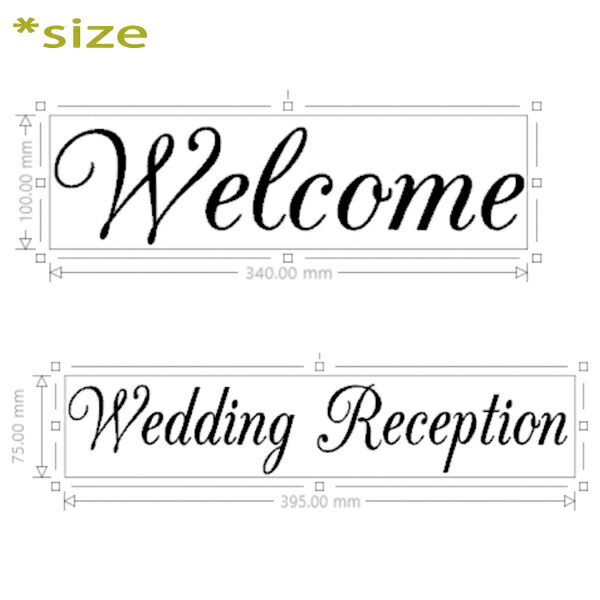 Mjukhaut Wall Sticker Welcome Wedding Reception Medium Size