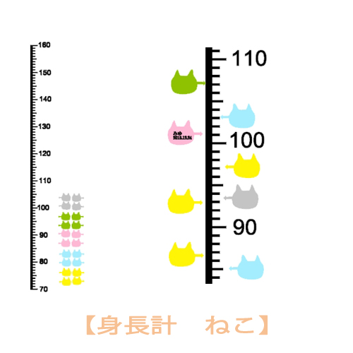 楽天市場 ウォールステッカー おしゃれ 身長計 ねこ ステッカー 猫 子供部屋 春 壁紙 店舗 部屋 インテリア マンション 壁 廊下 はがせる 北欧雑貨 北欧 ネコ スケール モノトーン Cat Kids Room メール便 送料無料 おすすめ シール Wall Sticker ウォールステッカー