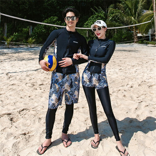 楽天市場】ラッシュガード ペア カップル 長袖 ペアルック 水着