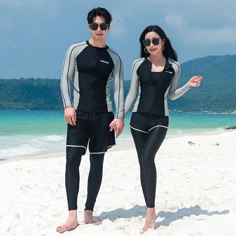 楽天市場】ラッシュガード ペア カップル 長袖 ペアルック 水着