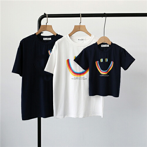親子 ペアルック ｔシャツ 夏服 親子コーデ 親子ペアｔシャツ 半袖 コーデ 夏 Tシャツ 家族 お揃い ブランド 大人 子供 3 人 おそろい プレゼント 男の子 可愛い 女の子 キッズ ママ パパ 母の日 父の日 こどもの日 運動会 おしゃれ おもしろ 白