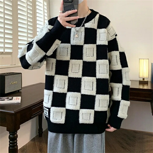 ニット セーター メンズ クルーネック ニット クルーネックセーター メンズ 秋冬 洗える トップス おしゃれ 冬服 ふわふわ 大人 ニット セーター トップス ケーブル編み 厚手 暖かい クルーネックセーター メンズ インナーセーター 長袖 父の日 クリスマス プレゼント