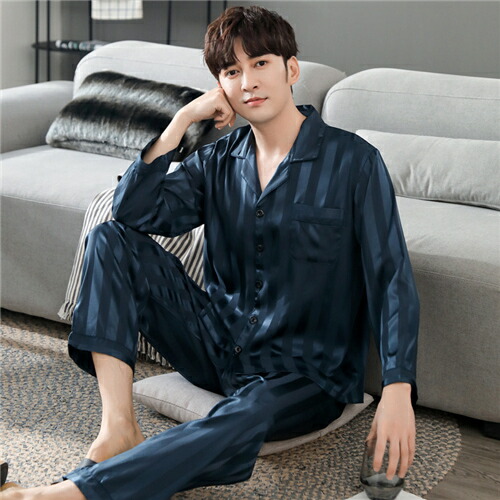 楽天市場】シルク パジャマ メンズ 長袖 前開き セットアップ 春秋 夏