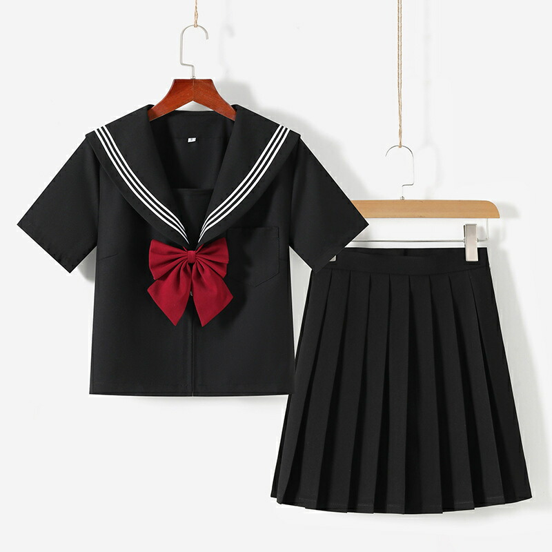 セーラー服 セットアップ 三本線 リボン コスプレ 大きいサイズ 半袖 上下セット JK 女子 制服 高校生 学園祭 レディース コスチューム衣装 コスプレ衣装 可愛い セーラー襟 ハロウィン コスプレ学生服 夏 スカート 女子制服コスプレ プリーツスカート スクール 文化祭