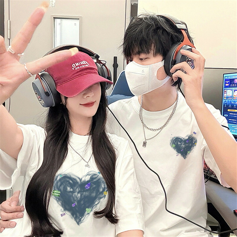 【楽天市場】カップル ペア tシャツ ブランド tシャツ 夏 半袖 綿 高級 ペアルック カップル 春夏 服 メンズ tシャツ 半袖