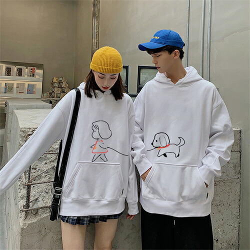 ペアルック パーカー レディース おしゃれ 春 カップル お揃い 服 トレーナー 大きいサイズ プレゼント リンクコーデ 秋 コーデ メンズ ブランド かわいい 冬 裏起毛あり 人気 裏起毛なし 92 以上節約