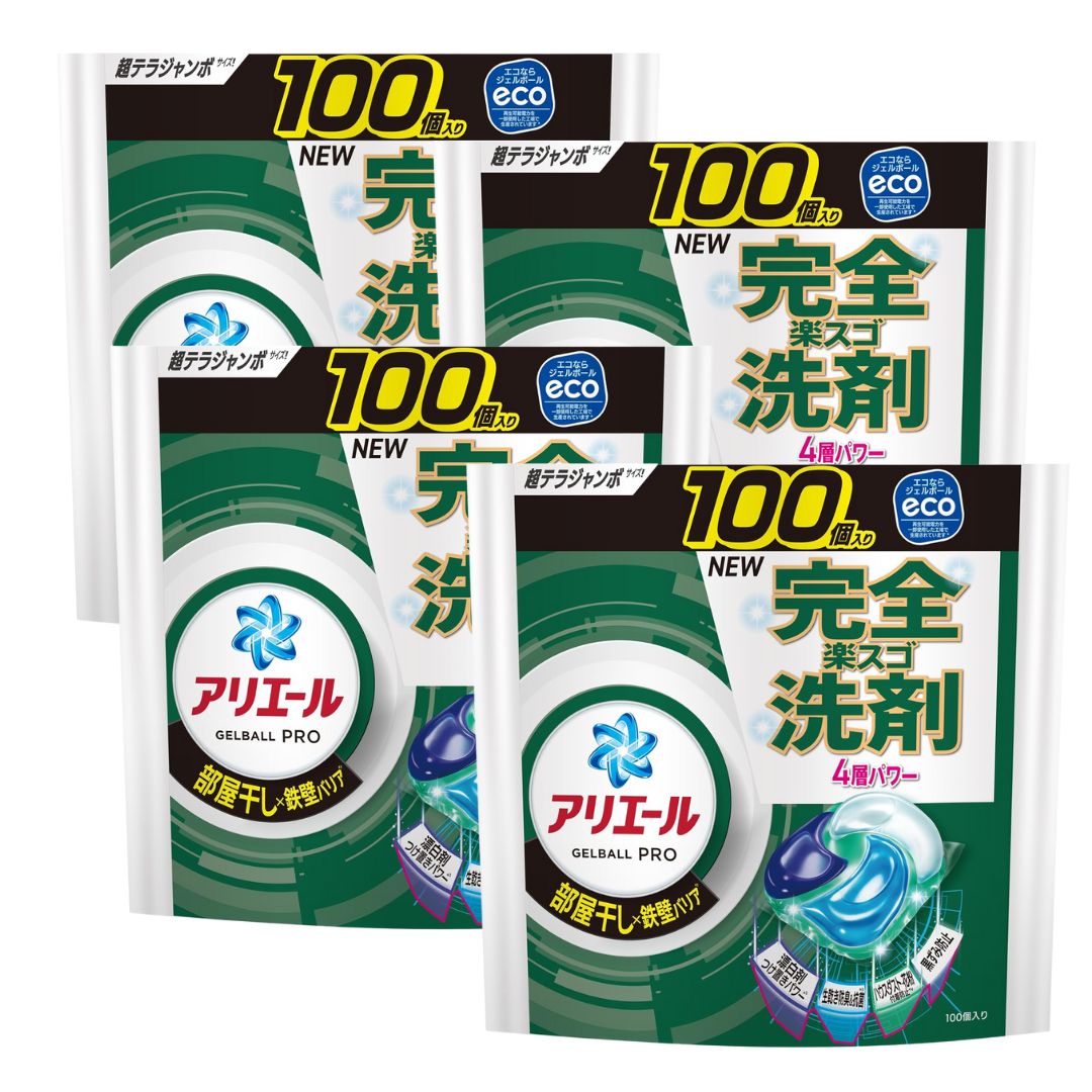 蟻叫び泣き ジェルボール 労働者階級  お座敷干し × 鉄壁障壁 100個入り口・入口 4袋 詰め替え 超特大 テラジャンボ 大いさ  P\u0026G 貨物輸送無料 ari-green 洗剤・柔軟剤・クリーナー-洗濯用洗剤-日用品雑貨・文房具・手芸
