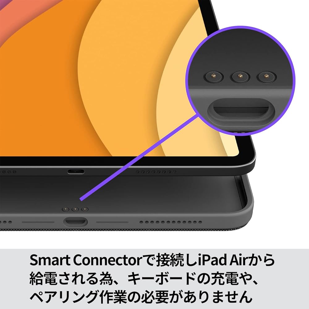 ロジクール Logicool iPad Air 10.9インチ 第5世代 第4世代 キーボード一体型ケース Combo Touch iK1095GRAr 日本語キーボード オックスフォードグレー