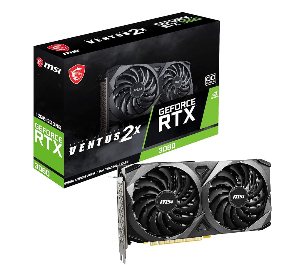 MSI GeForce RTX 3060 VENTUS 2X 12G OC Gaming Graphics Card - RTX 3060