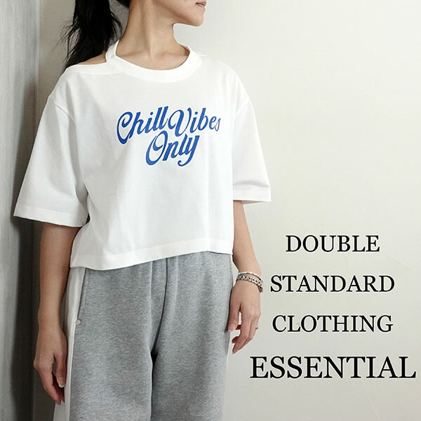 【2026春夏新作】DOUBLE STANDARD CLOTHING ダブルスタンダードクロージング ダブスタ エッセンシャル ESSENTIAL THE FANCTIONAL BASIC Tシャツ トップス オフ ブラック 春夏 レディース 2508240261