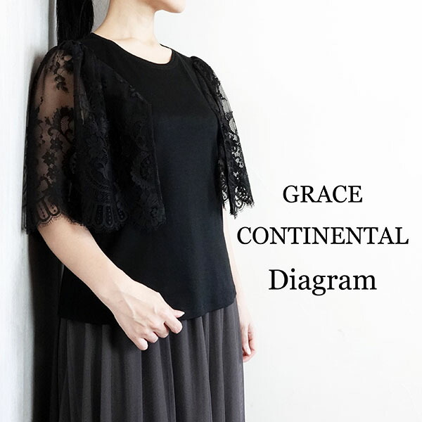 【2026春夏新作】グレースコンチネンタル GRACE CONTINENTAL 時刻表 Diagram レースフレアカットトップ 白いこと 黒いこと 春夏 レディース 0326242344
