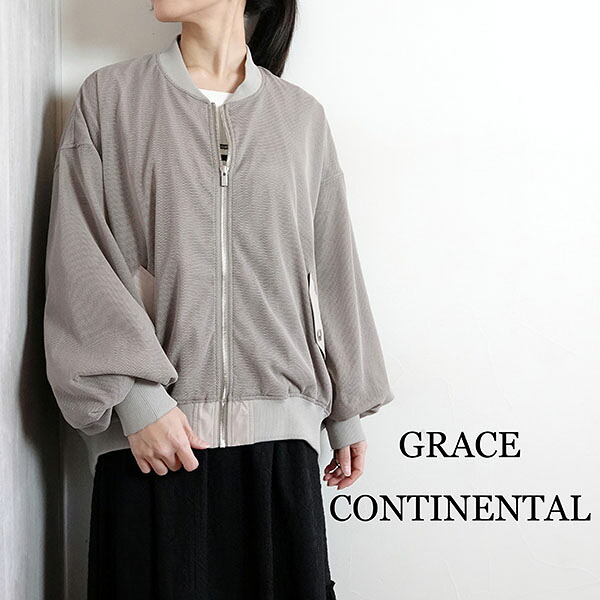 【2026春夏新作】グレースコンチネンタル GRACE CONTINENTAL メッシュレイヤードブルゾン アウター カーキ ブラック 春夏 レディース 0226153034