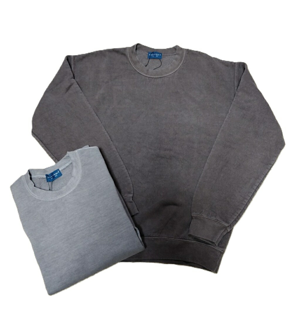 TOWNCRAFT タウンクラフト クルーネックスウェット トレーナー ブラック i-グレー 2カラー ピグメントダイ 90S PIGMENT CREW SWEAT アメカジ ストリート 送料無料