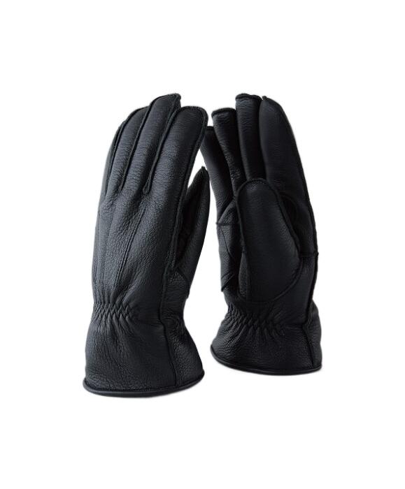 UNCROWD アンクラウド ディアスキン ウインター グローブ UC-600-021 DEER SKIN WINTER GLOVE BLACK 黒 手袋 ブルコ好きにも バイク 作業