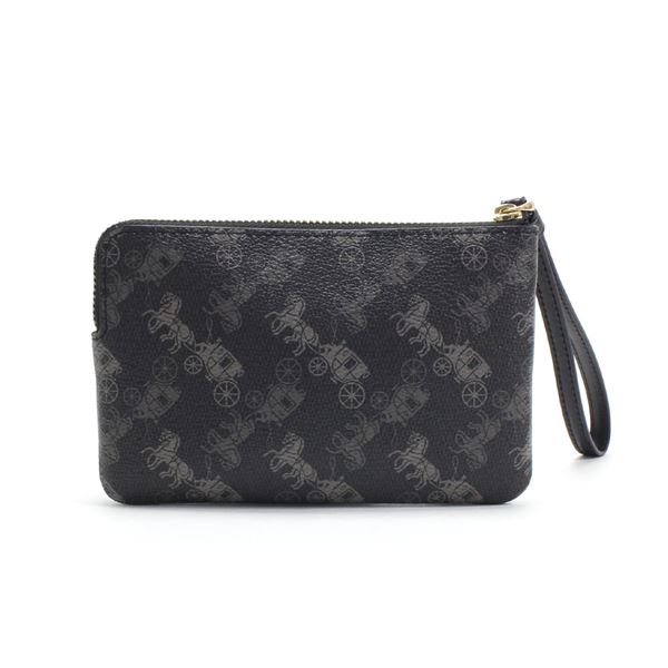コーチポーチレディースCOACHPouchホースアンドキャリッジプリントブラックグレーマルチ88083IMQBE【送料無料♪】