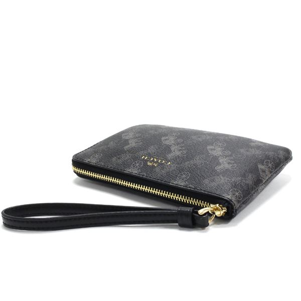 コーチポーチレディースCOACHPouchホースアンドキャリッジプリントブラックグレーマルチ88083IMQBE【送料無料♪】