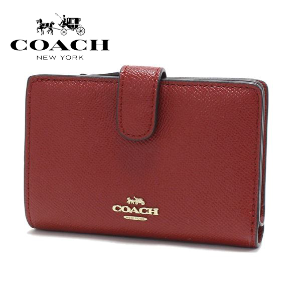 ご要望によりラッピング対応可 新品 アメリカ プレゼント レディース財布 Coach Imf8q 直営店買付け商品 ギフト あす楽 6 25 17 00 ウォレット 財布 人気 お買い物マラソンセール6 22 6 25 9 59 コーチ 二つ折り財布 レディース Coach Wallet 1941レッド