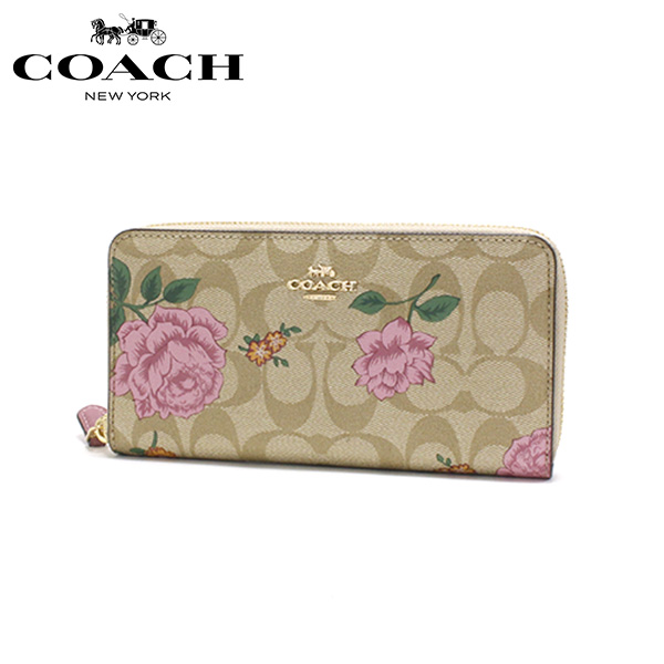 訳ありセール格安 コーチ 長財布 レディース Coach Wallet アコーディオン ジップ アラウンド ウォレット シグネチャー プレーリー ローズ プリント カーキマルチ 2859 Ime7v 新発 Www Motorpama Com