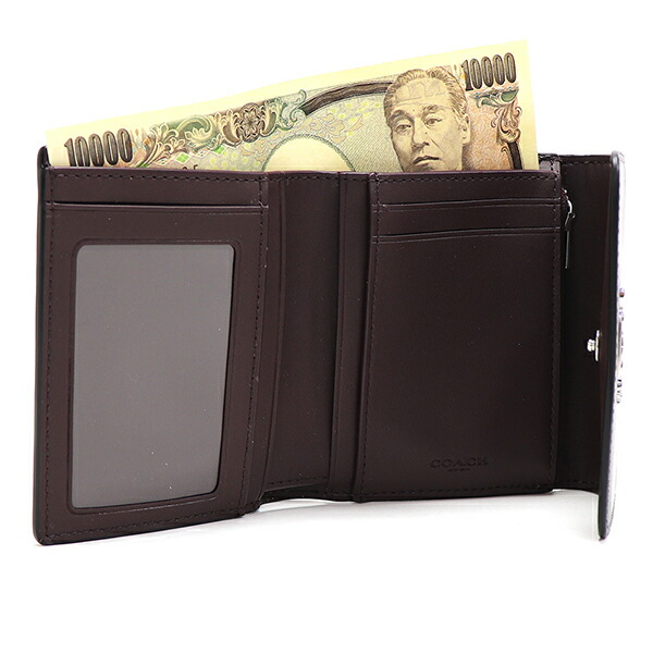 ギフトラッピング無料 コーチ 三つ折り財布 レディース COACH Wallet グラファイト×ブラック CE930 SVTSQ 財布・ケース | gnu2.com