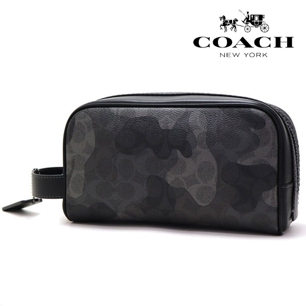 【お買い物マラソンセール】 コーチ ハンドバッグ メンズ レディース COACH セカンドバッグ スモール トラベルキット グレイマルチ CX879 QBGRM 【送料無料】 13,790円