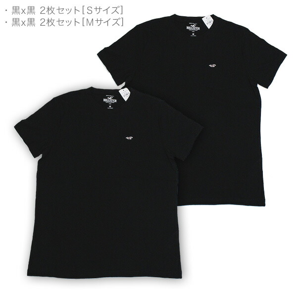 市場 ホリスター クルーネック ポケット Tシャツ Hollister お買い得 2枚セット アソート メンズ