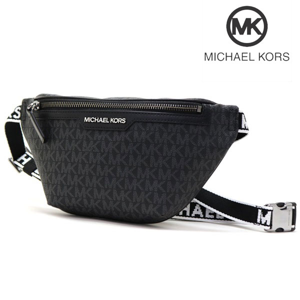 【週末セール】 マイケルコース ボディバッグ レディース MICHAEL KORS ウエストバッグ ブラック 37T4LCOY1B BLACK 【送料無料】