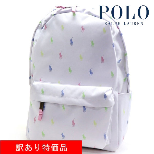 【訳あり品】 ポロ ラルフローレン 背嚢 レディース メンズ Polo Ralph Lauren うしろ側容器に並べる 御徒面子 白いことマルチ 9AR048 W4H 【貨物輸送無料】