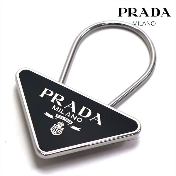 PRADA キーリング 黒 メタル製 PRADA/プラダ_Men通販 | メタルキーリング【送料無料】【店頭