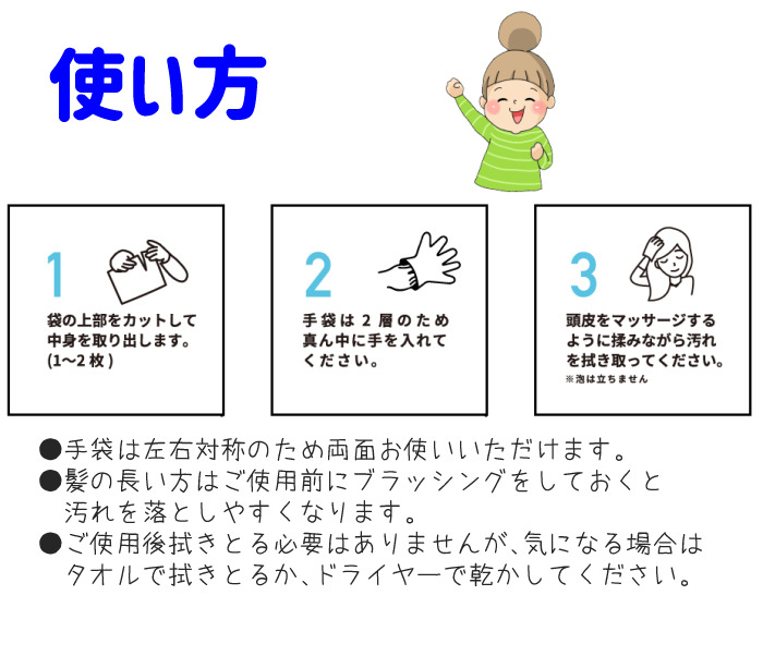 楽天市場 送料無料のお買い得セット 水のいらない泡なしシャンプー ウェット手袋５セット販売 10枚 四国紙販売 シャンプーシート メール便発送 白内障手術 あっぱれ