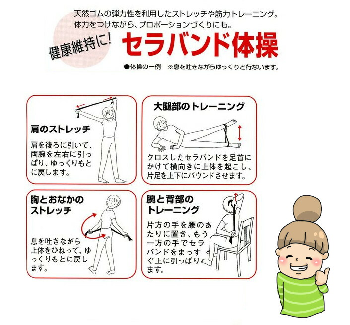楽天市場 自宅で手軽にトレーニング セラバンド ミニパック 黄 弱 1 5ｍ巻 アビリティーズ ケアネット 健康 運動 あっぱれ