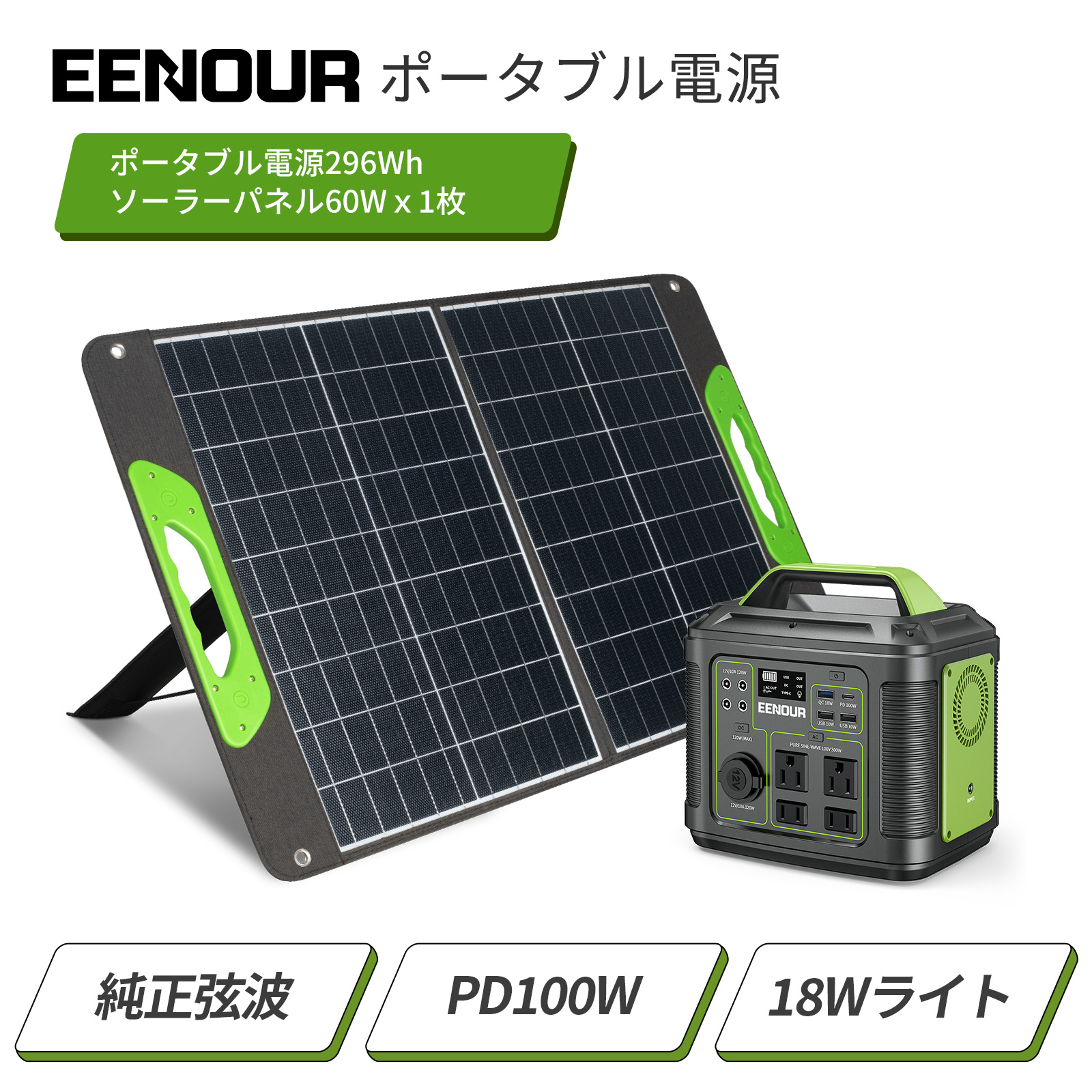 【楽天市場】EENOUR ソーラーパネル 60W 折り畳み 充電 