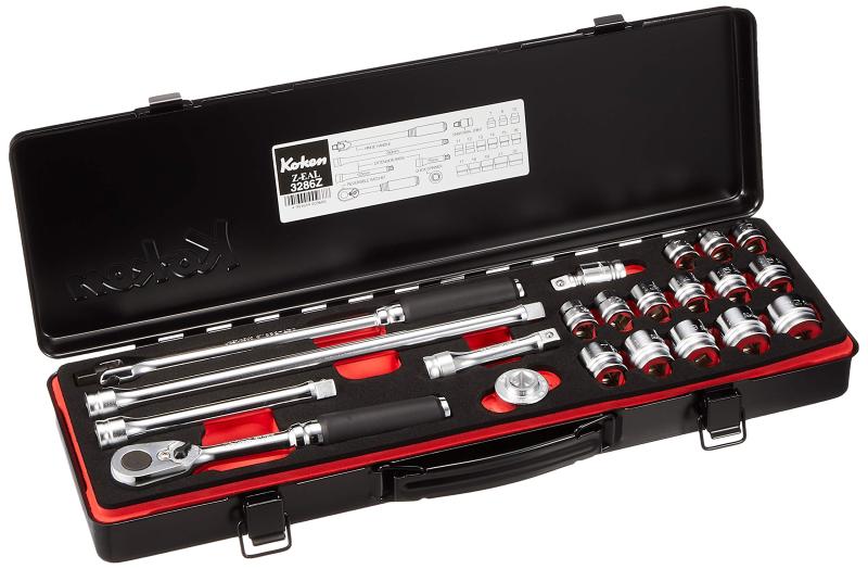 山下工業研究所Ko-ken 3286Z Z-EAL 3/8" (9.5mm)差込 ソケットレンチセット 21ヶ組 3286Z|MK店