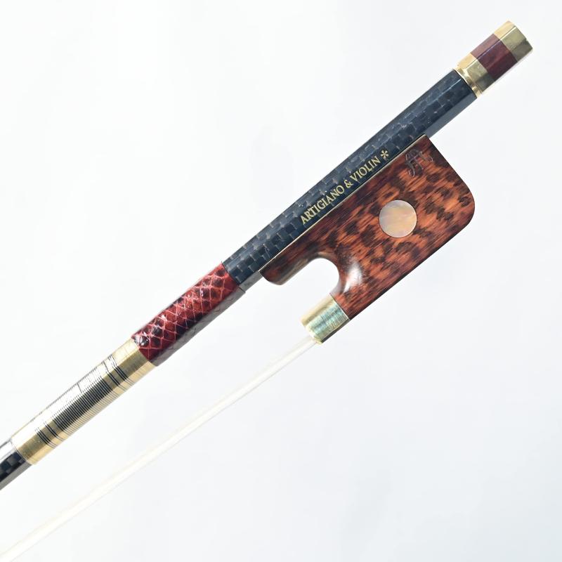 ARTIGIANO&VIOLIN スネークウッドフロッグ カーボンファイバー 弓 AW-200