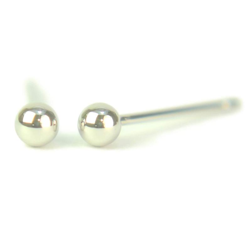 セカンドピアス プラチナ 軸太 Pt900プラチナ丸玉ピアス 3mm ピアス芯幅太長めタイプ 太さ0.8mm長さ12mm 1ペア両耳販売 ボールピアス Pt900 PT900 幅太 福耳 yokomountain｜MK店