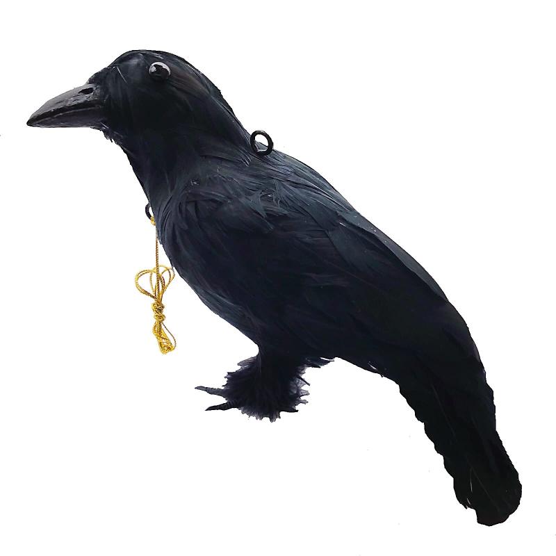 ONESORA カラスよけ 鳥よけグッズ 本物そっくり リアル羽毛カラス 設置簡単 ぶら下げて吊るすだけ カラス撃退|MK店