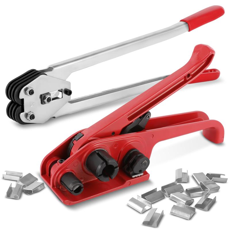 Hanchen 梱包機 封緘器と引締機とシール金具セット PP・PETバンド適用 バンド幅13～19mm カッター搭載 ハサミ不要 梱包作業に